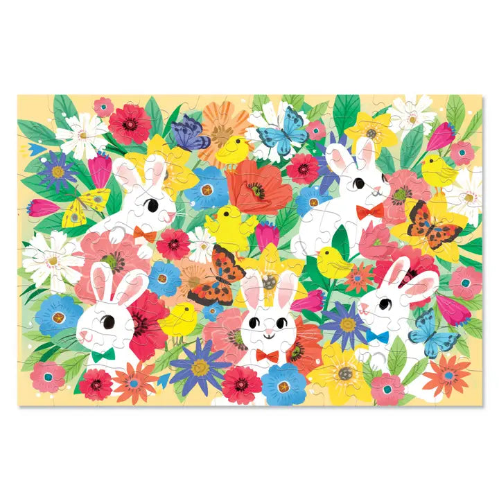 100-Piece Fuzzy Puzzle - Bunny Crocodile Creek Lil Tulips