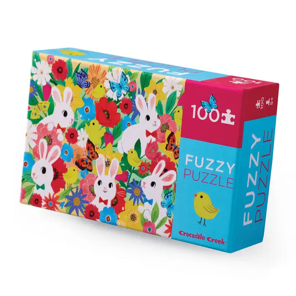 100-Piece Fuzzy Puzzle - Bunny Crocodile Creek Lil Tulips