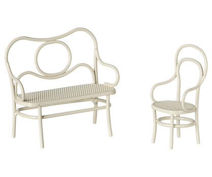 Café set, Mouse, Small - Off white