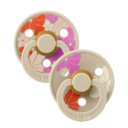 BiBS Pacifier Studio Colour 2 Pack Morning Bloom - Vanilla Mix