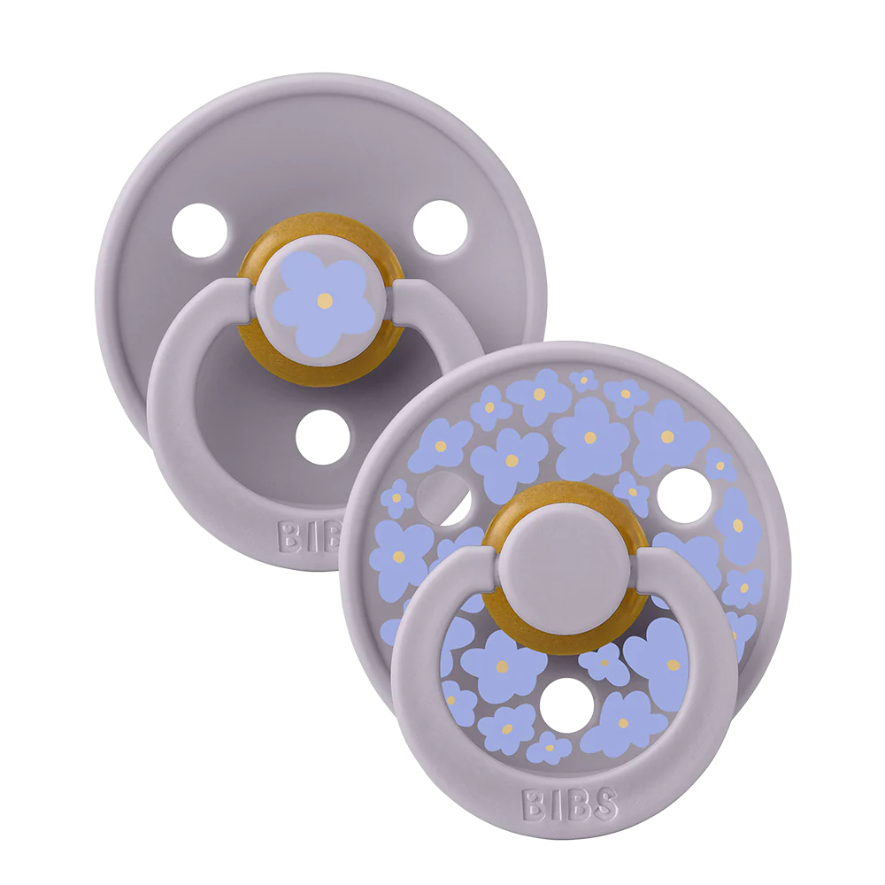 BiBS Pacifier Studio Colour 2 Pack Jasmine - Fossil Grey Mix