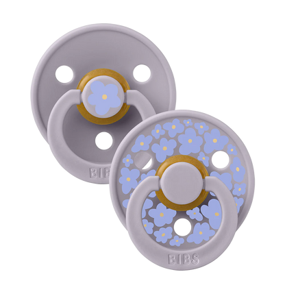 BiBS Pacifier Studio Colour 2 Pack Jasmine - Fossil Grey Mix