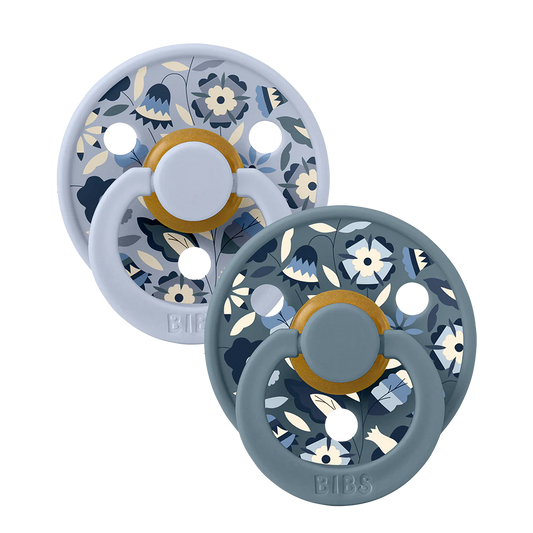 BIBS x LIBERTY Pacifier 2 Pack Bobo - Dusty Blue Mix