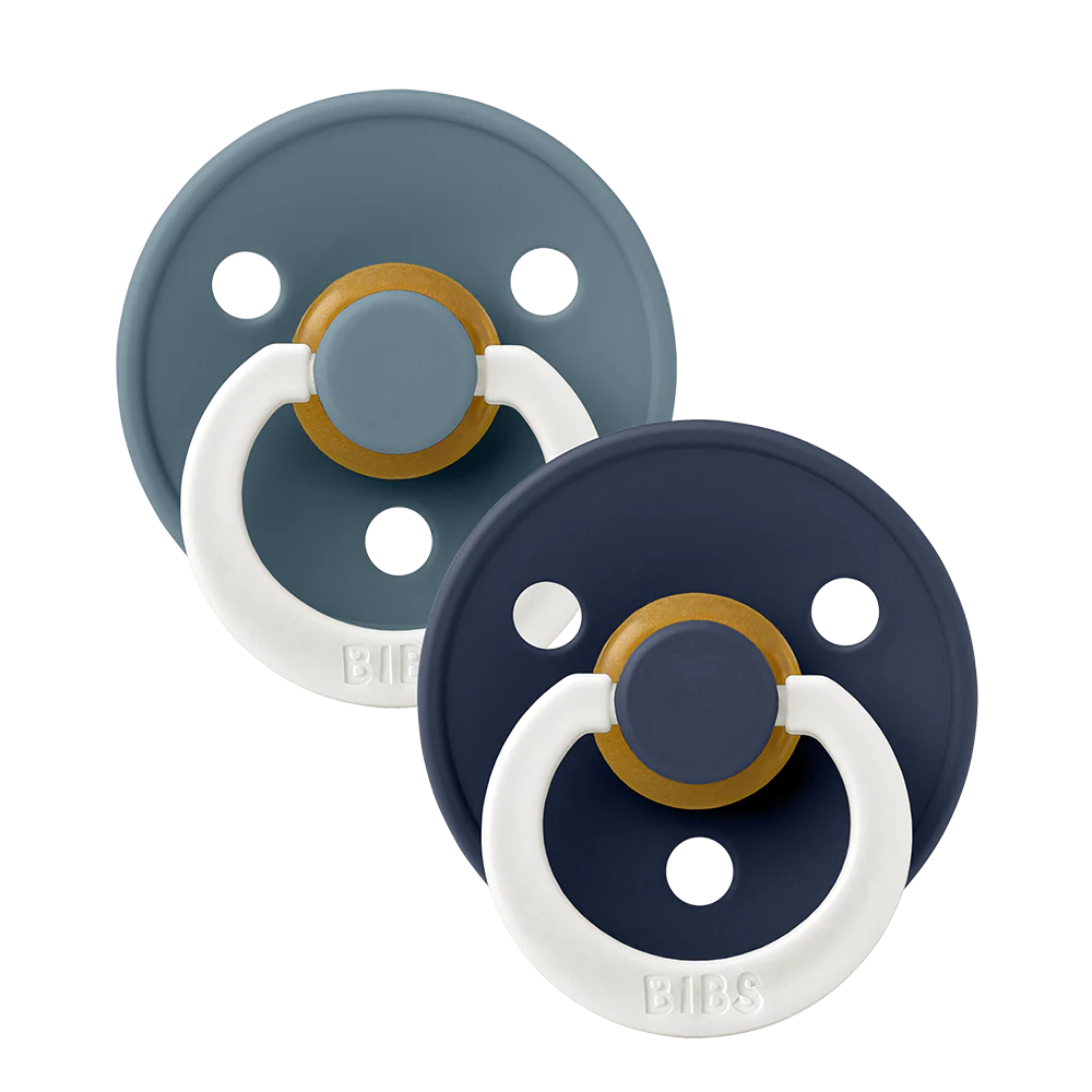 BIBS Pacifier Colour GLOW 2 PACK - Petrol/Deep Space