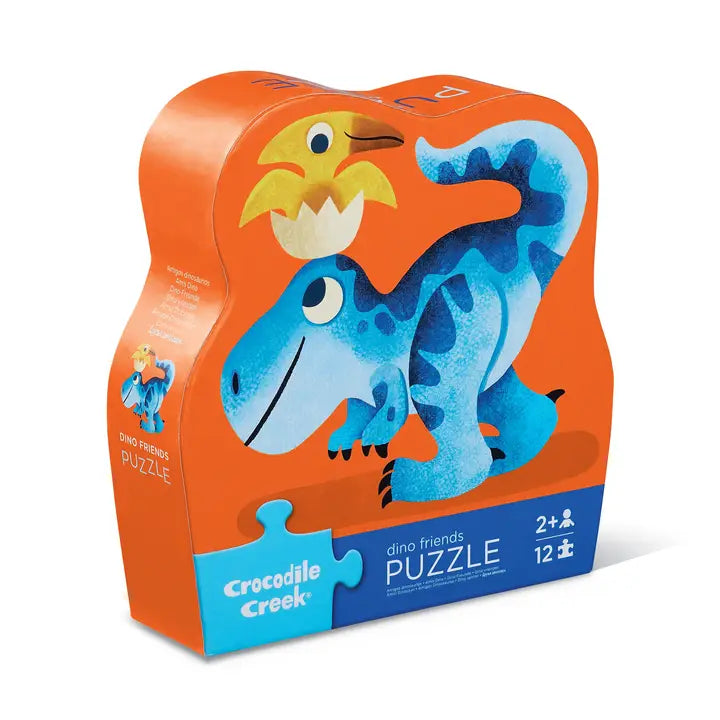 12-Piece Shaped Box Puzzle - Dino Friends Crocodile Creek Lil Tulips