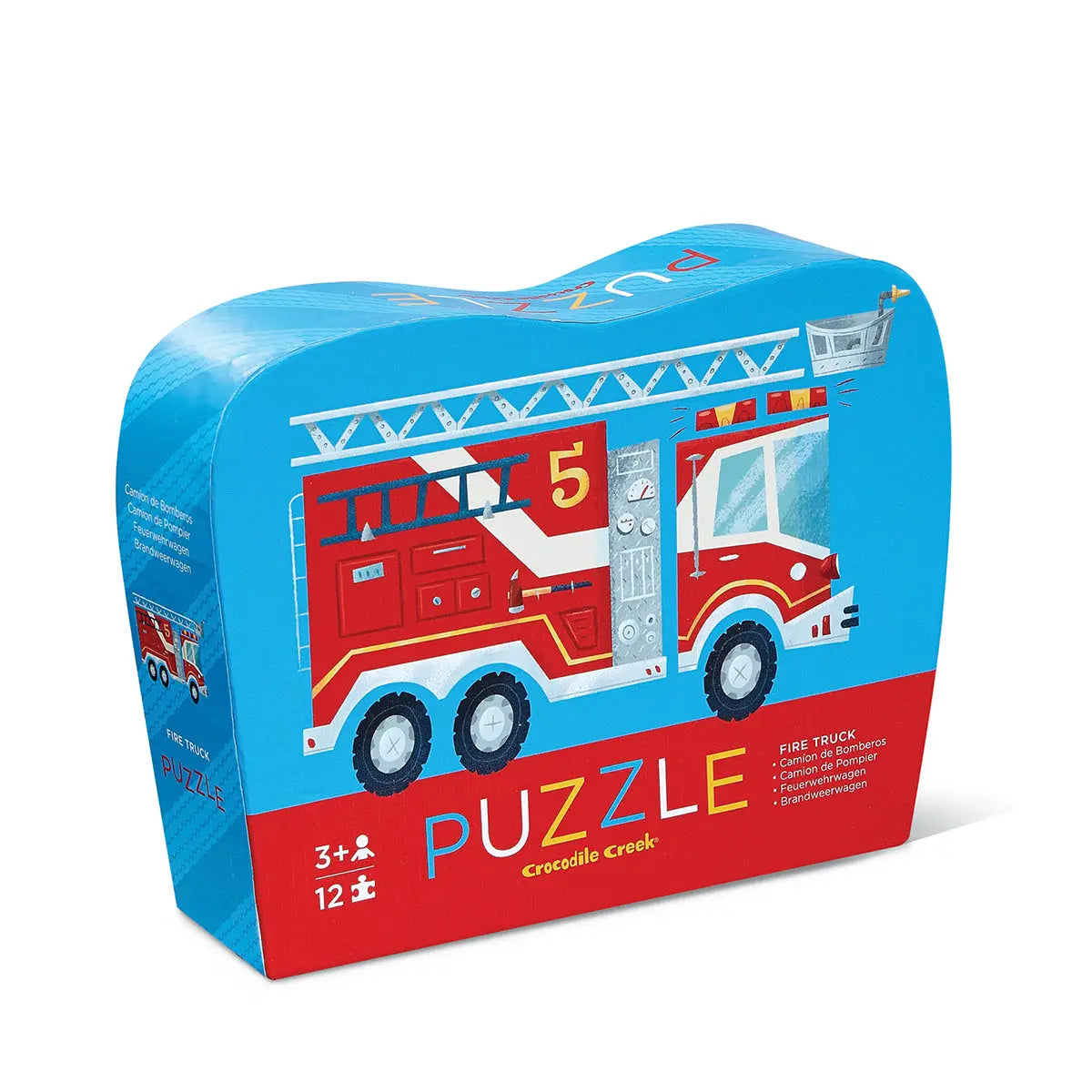 12-Piece Shaped Box Puzzle - Fire Truck Crocodile Creek Lil Tulips