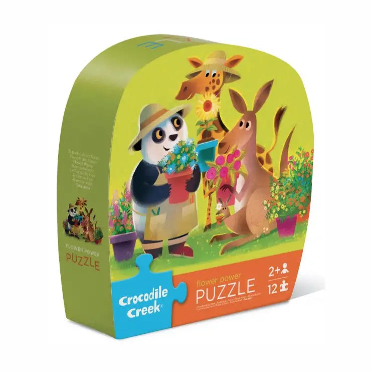 12-Piece Shaped Box Puzzle - Flower Power Crocodile Creek Lil Tulips