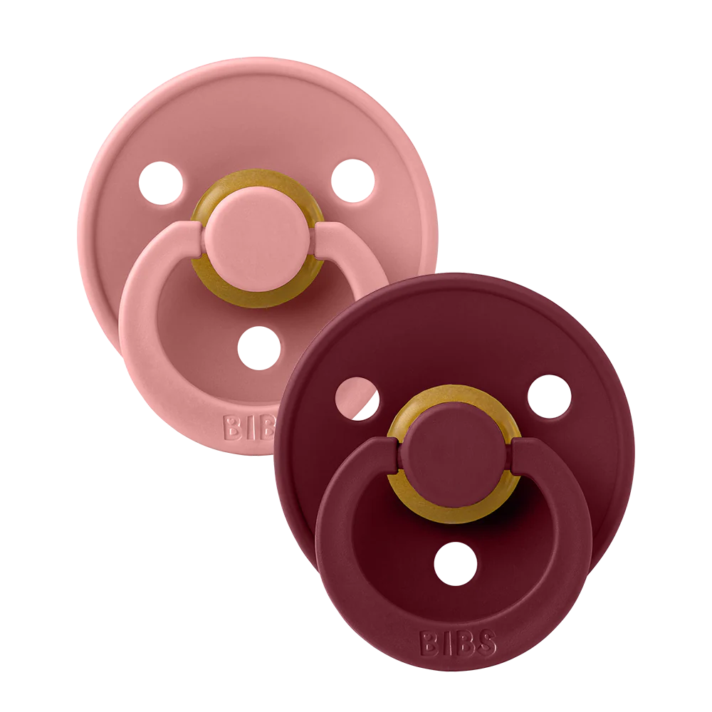 BiBS Pacifier 2 Pack - Dusty Pink/Elderberry