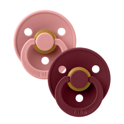 BiBS Pacifier 2 Pack - Dusty Pink/Elderberry