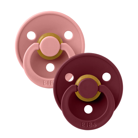 BiBS Pacifier 2 Pack - Dusty Pink/Elderberry