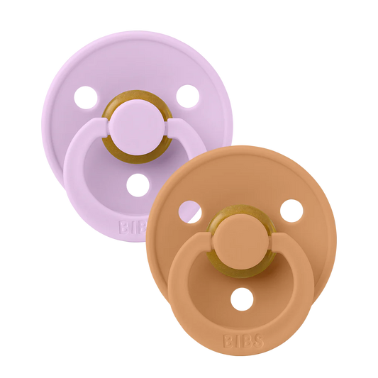 BiBS Pacifier 2 Pack - Violet Sky/Pumpkin