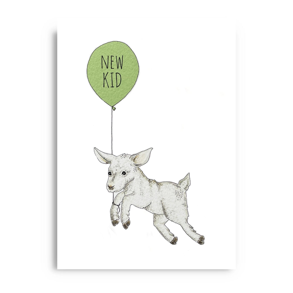 New Baby Card I Goat
