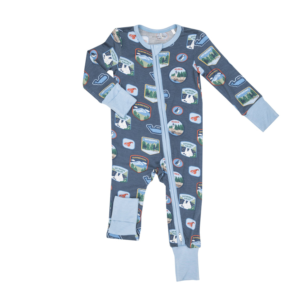 National Parks Patches New England 2-Way Zipper Romper