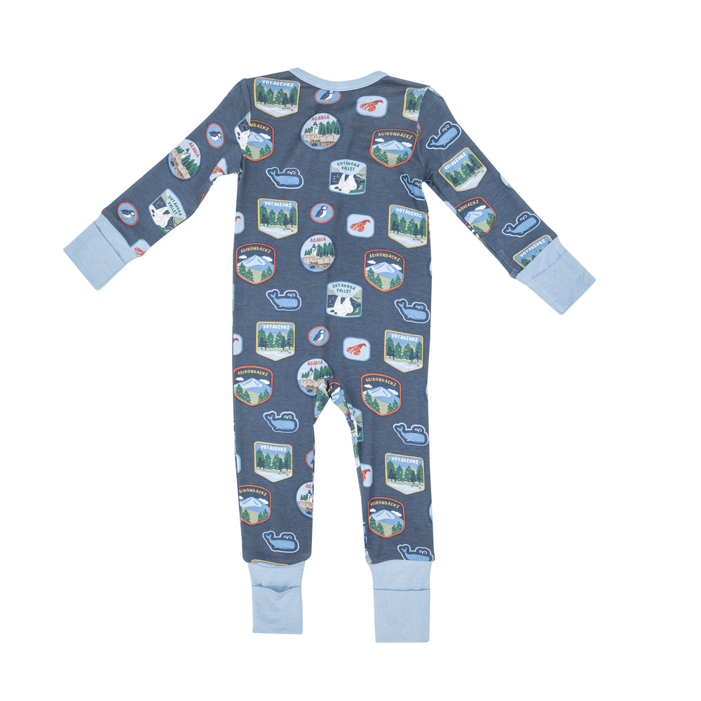 National Parks Patches New England 2-Way Zipper Romper