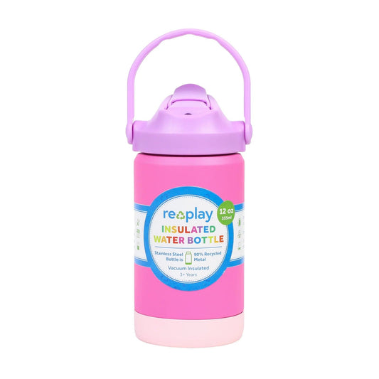 12oz Insulated Recycled Stainless Steel Water Bottle- Princess RePlay Lil Tulips