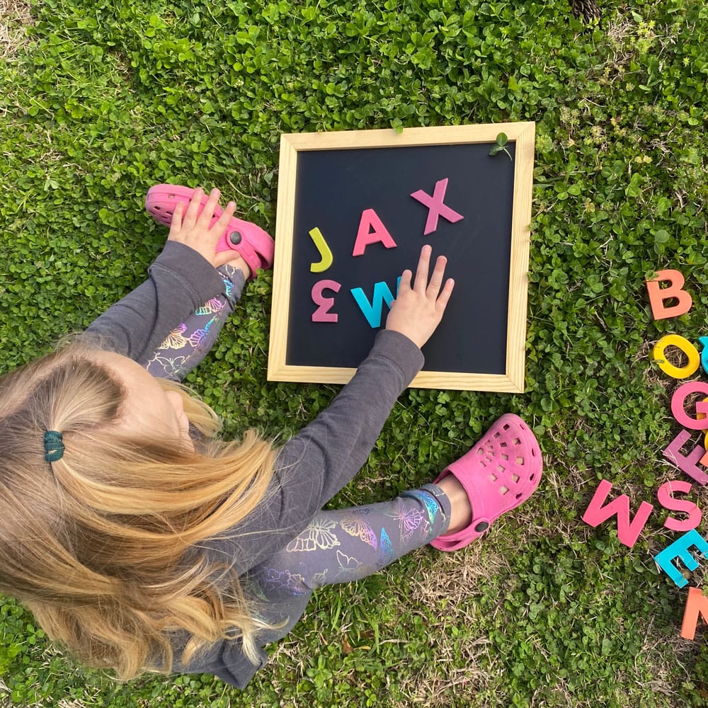 12x12 Black Magnetic Chalkboard The Type Set Co. Lil Tulips