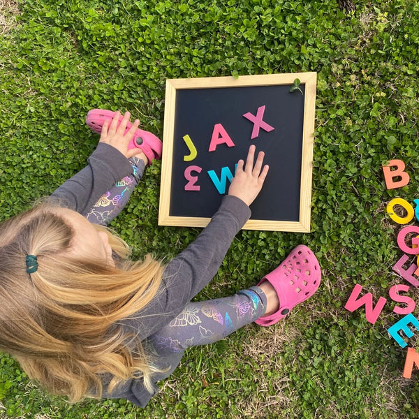 12x12 Black Magnetic Chalkboard The Type Set Co. Lil Tulips
