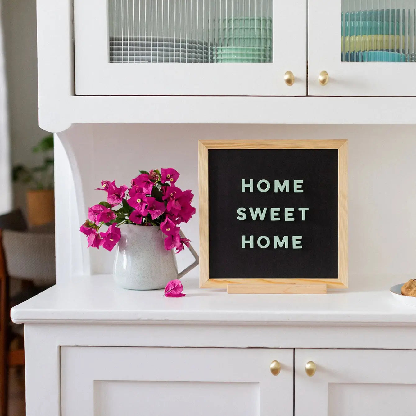 12x12 Black Magnetic Chalkboard The Type Set Co. Lil Tulips