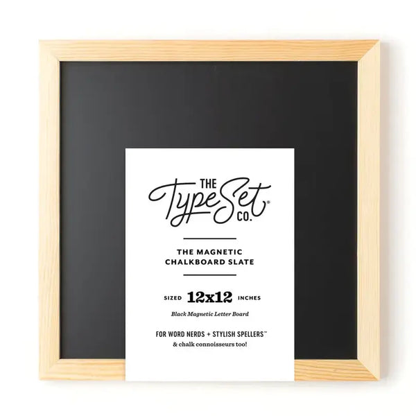 12x12 Black Magnetic Chalkboard The Type Set Co. Lil Tulips