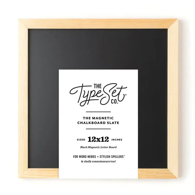 12x12 Black Magnetic Chalkboard The Type Set Co. Lil Tulips