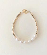 14k Gold Filled Little Pearl Bracelet Little Lunds Co. Lil Tulips