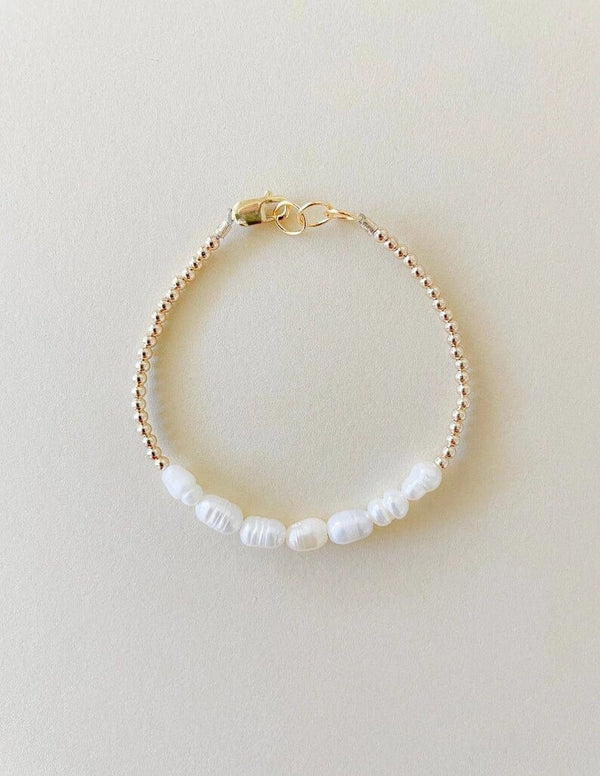 14k Gold Filled Little Pearl Bracelet Little Lunds Co. Lil Tulips