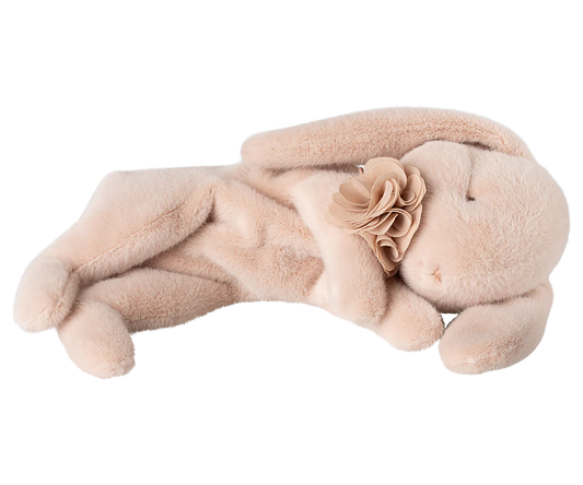 Sleeping bunny plush, Small - Powder