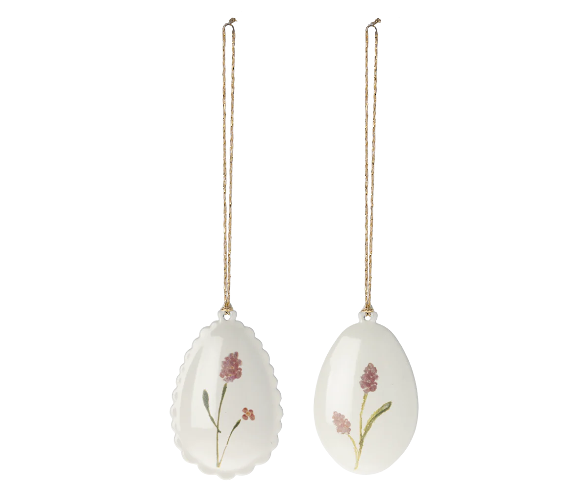 Easter Egg Ornament, 2 pcs. - Rose