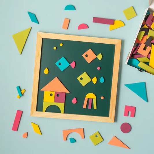 198pc Magnetic Shapes in Rainbow Pop The Type Set Co. Lil Tulips