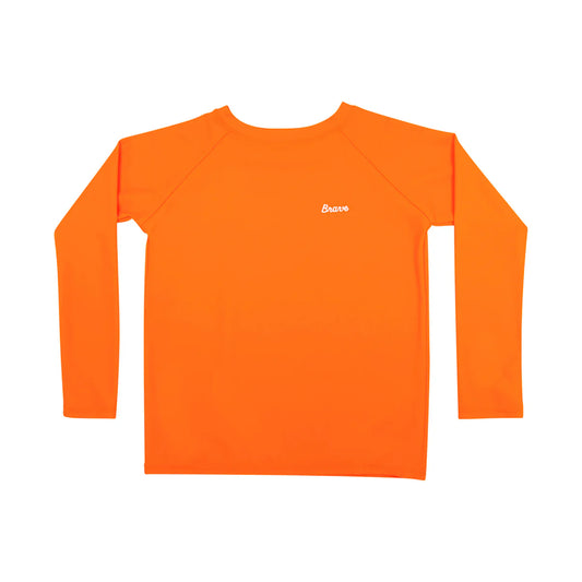 Neon Orange Swimming Rash Guard