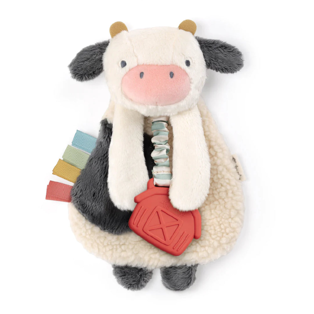 Carmen the Cow Itzy Lovey™ Plush with Silicone Teether Toy