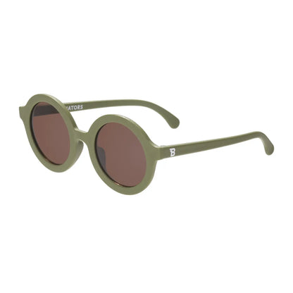 Wild Moss Euro Round Kids Sunglasses with Amber Lens
