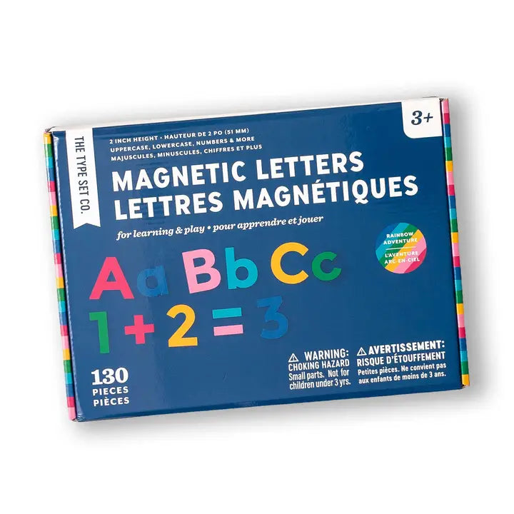 2" 130pc Rainbow Adventure Magnetic Letters The Type Set Co. Lil Tulips