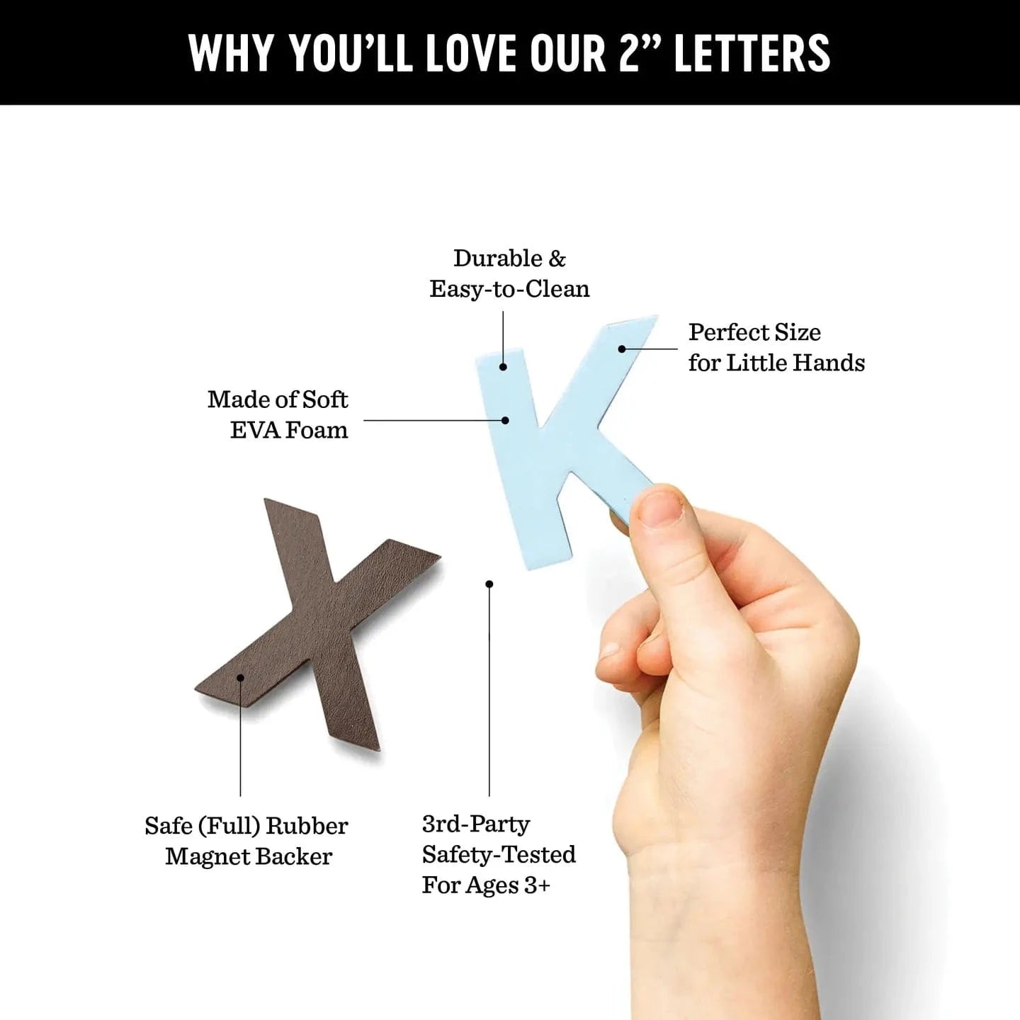 2" 36pc Rainbow Mod Magnetic Letters The Type Set Co. Lil Tulips