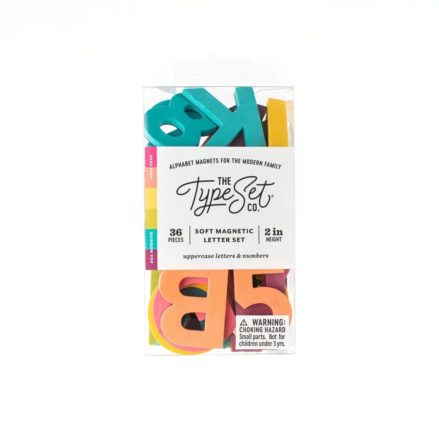 2" 36pc Rainbow Pop Magnetic Letters The Type Set Co. Lil Tulips