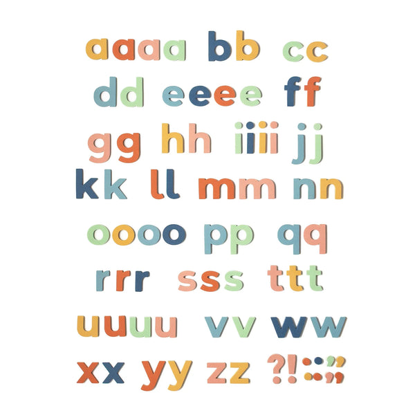 2" 75pc Lowercase Magnetic Letters in Rainbow Dream The Type Set Co. Lil Tulips