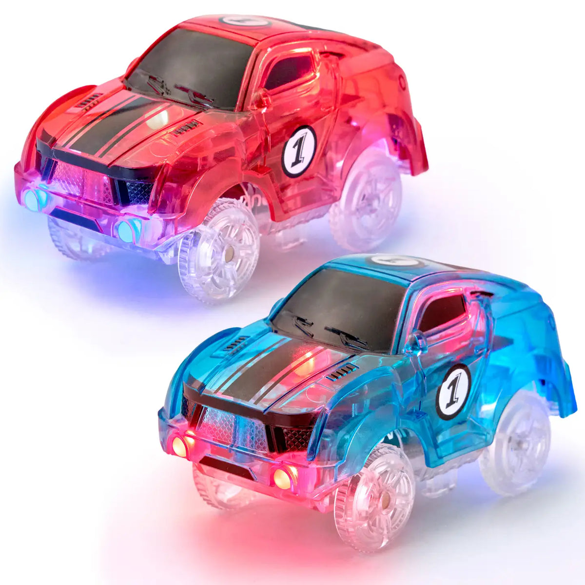 2 Light Up Racer Cars JitteryGit Lil Tulips