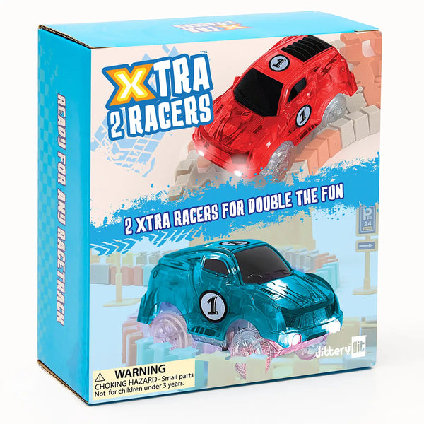 2 Light Up Racer Cars JitteryGit Lil Tulips