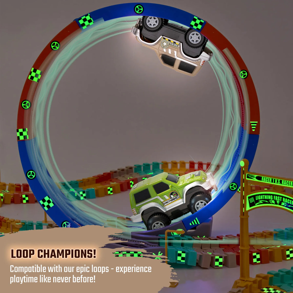 2 Race Car Track Toy JitteryGit Lil Tulips