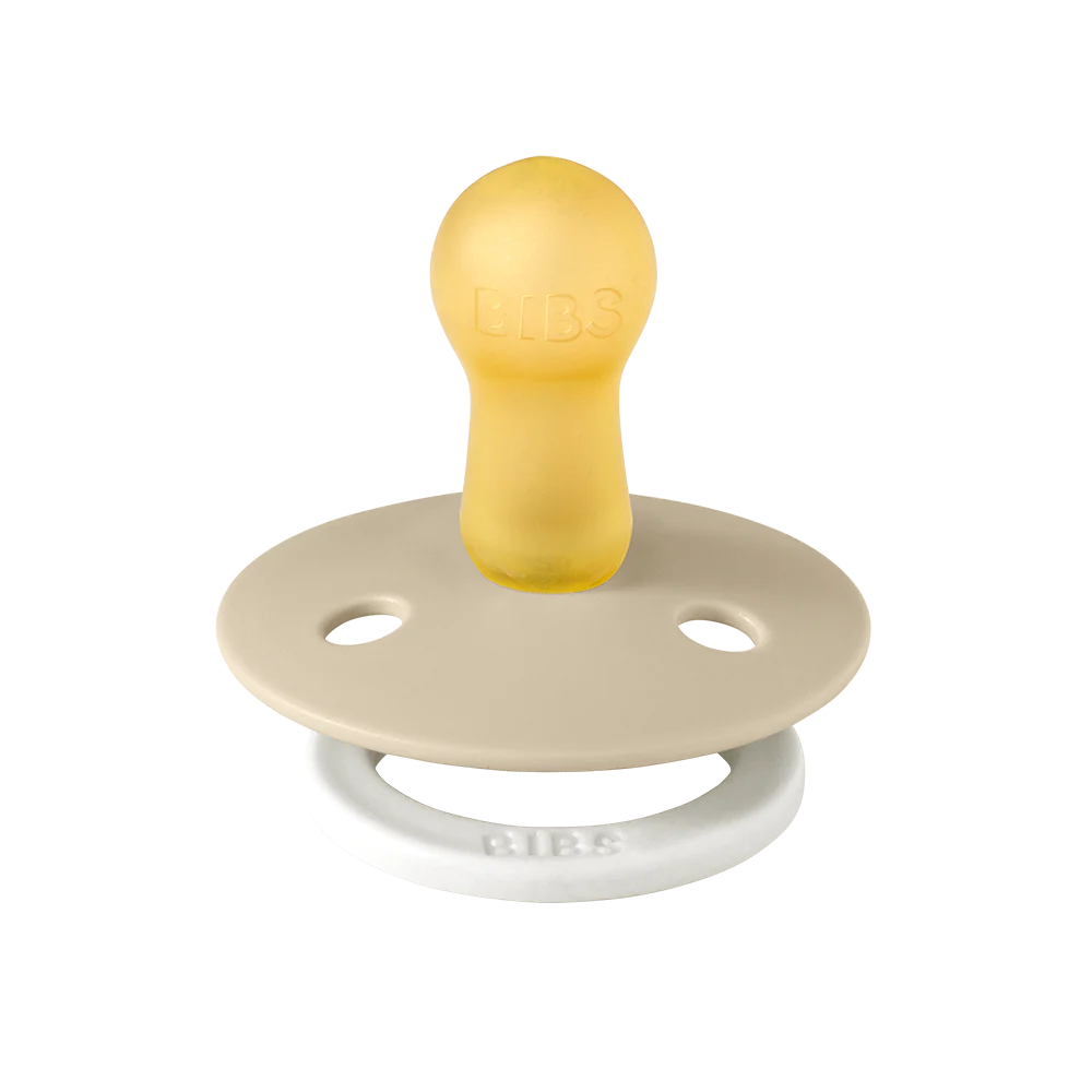 BIBS Pacifier 2 PK Vanilla Glow/Dark Oak Glow