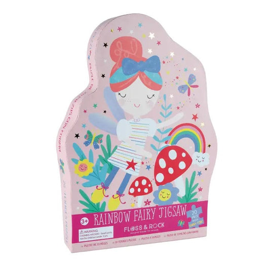 20pc Jigsaw in Shaped Box - Rainbow Fairy Floss and Rock Lil Tulips