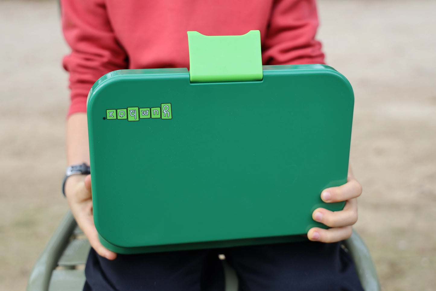Leakproof Yumbox Tapas Bento Lunch Box - Palm Green - with 4 Compartment Lime Tray - Large Size