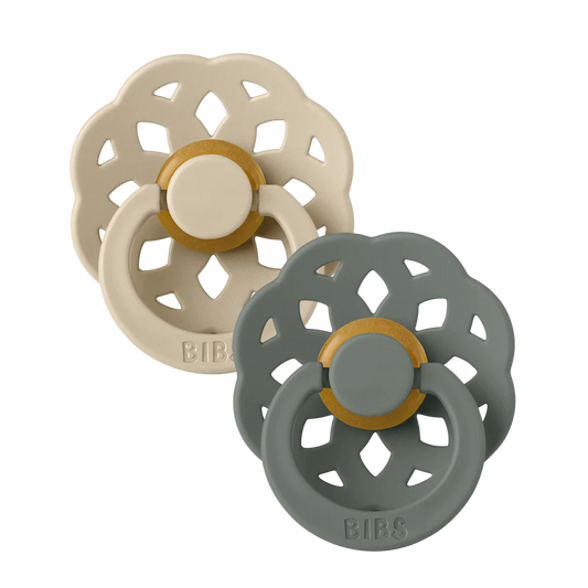 BiBS Pacifier Boheme 2 PACK - Vanilla/Pine