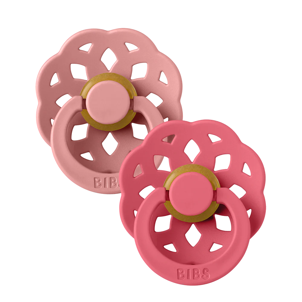 BiBS Pacifier Boheme 2 PACK - Dusty Pink/Coral