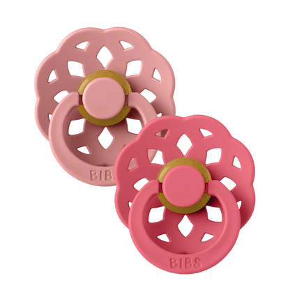 BiBS Pacifier Boheme 2 PACK - Dusty Pink/Coral
