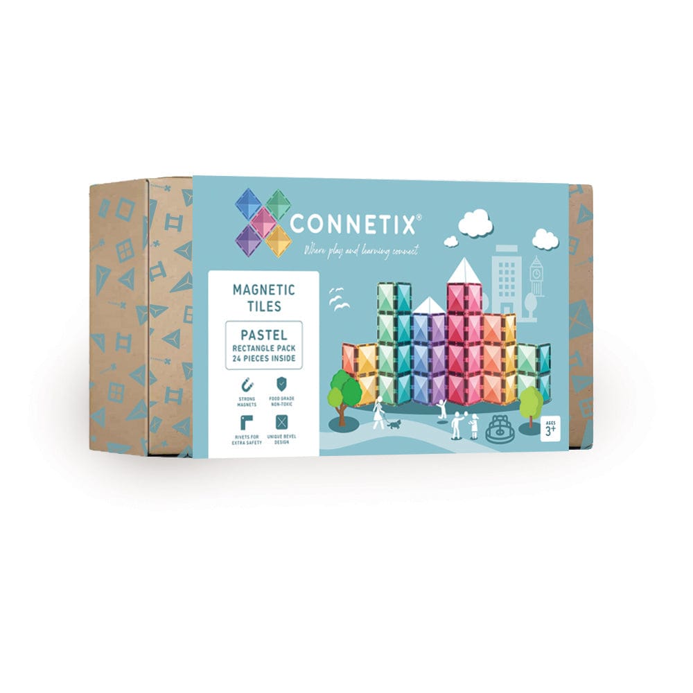 24 Piece Pastel Rectangle Pack Connetix Lil Tulips