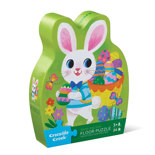 24-Piece Shaped Box Puzzle - Easter Bunny Crocodile Creek Lil Tulips