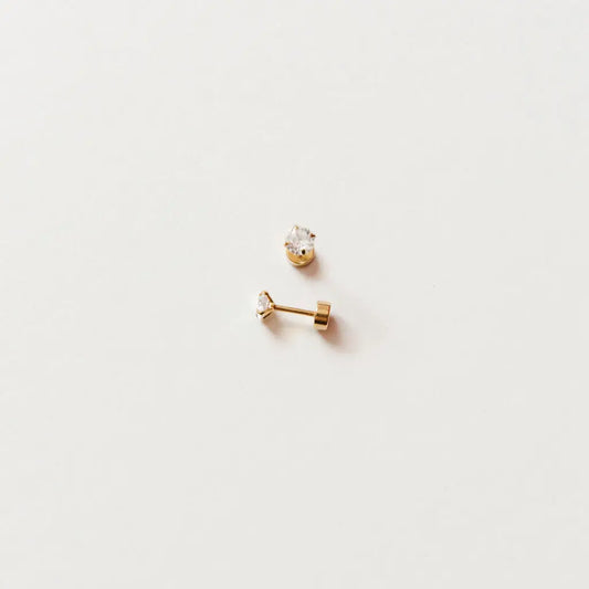 Diamond Flat Back Earrings