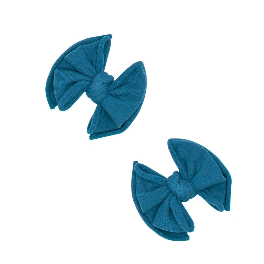 2PK Baby Fab Clips: Peacock Baby Bling Bows no points Lil Tulips
