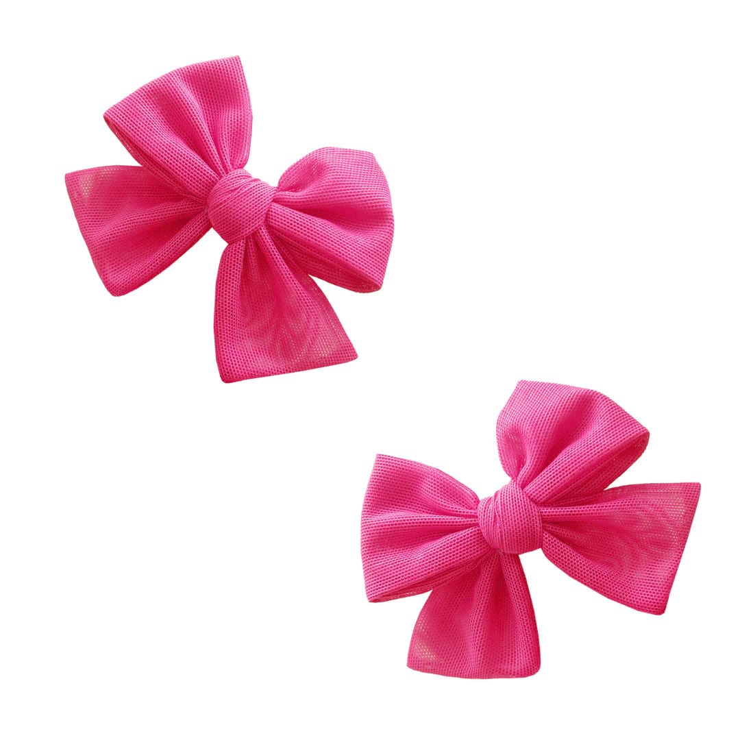 2Pk Tulle Baby Bloom Clips: Gumball Baby Bling Bows no points Lil Tulips